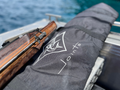 Internal storage pocket for speargun shafts and rigging inside the JOINTS speargun bag