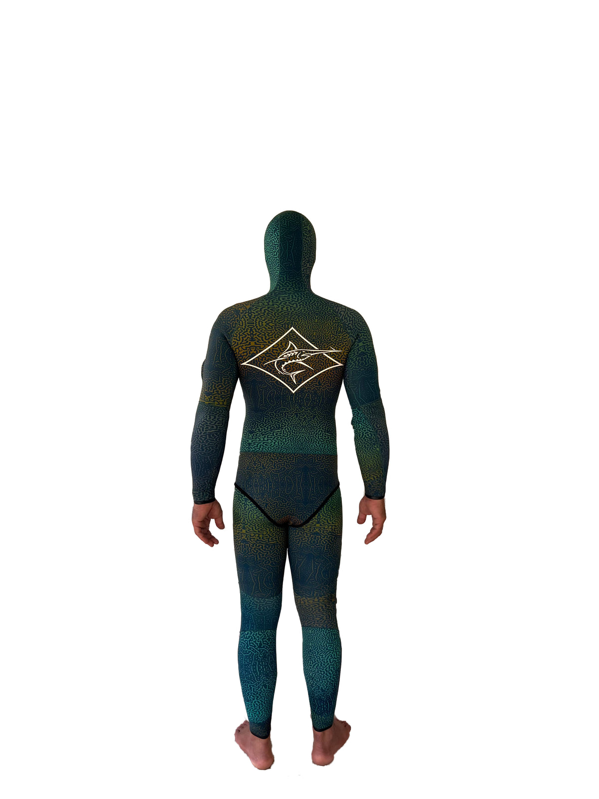 Back view of the Reef Camo Spearfishing Wetsuit